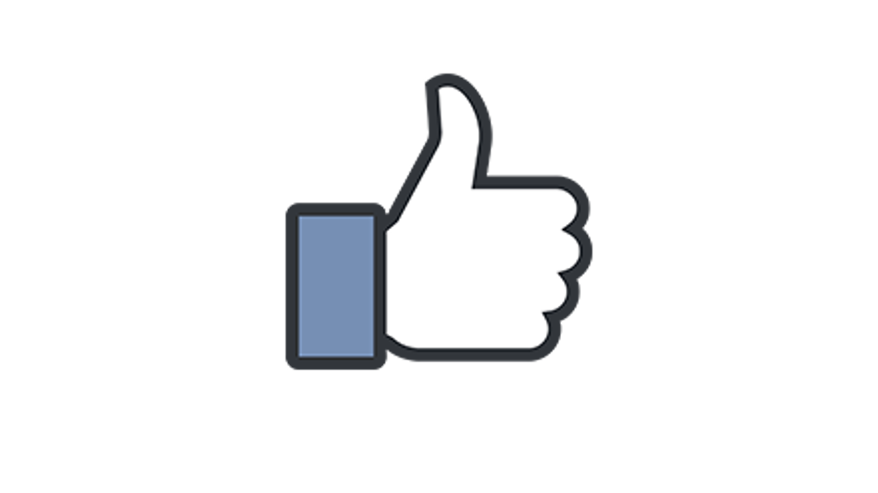 Tumme upp-symbol med blå manschett mot vit bakgrund